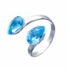 Aquamarine Ring - Rhodium: Captivating gemstone set in gleaming rhodium, perfect for elegant occasions
